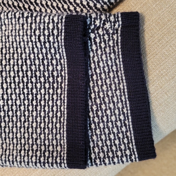 Boden Navy & White knit sweater size 8 - Picture 4 of 4
